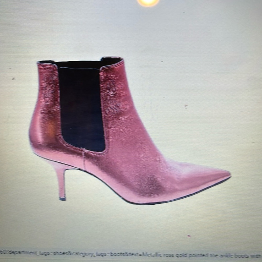 Vince Camuto Metallic Rose Gold Ankle Boots